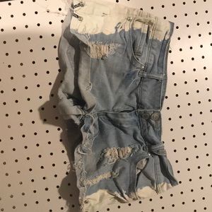 Vanity acid wash jean shorts